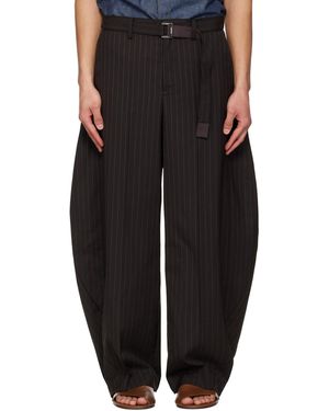 Sacai Chalk Stripe Trousers - Black