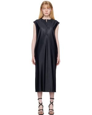 MM by Max Mara Round Neck Midi Dress - Black