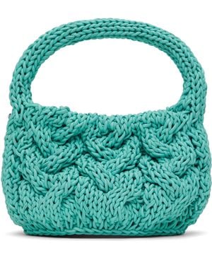 JW Anderson Small Cable Knit Bag - Blue