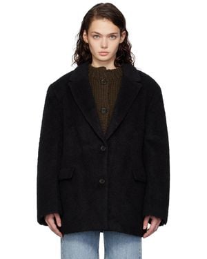Amomento Hairy Oversized Blazer - Black