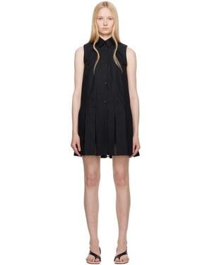 Moncler Cotton & Silk Shirt Minidress - Black