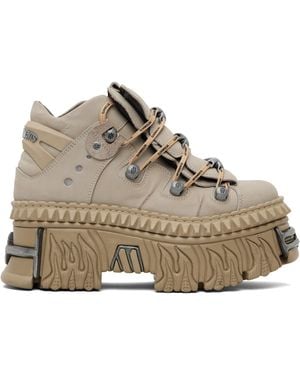 Vetements Taupe New Rock Edition Fire Platform Trainers - Metallic