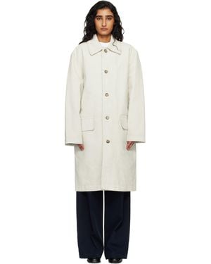 A.P.C. Off- Coated Canvas Coat - Black