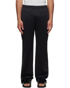 MM6 by Maison Margiela Embroidered Logo Trousers - Black