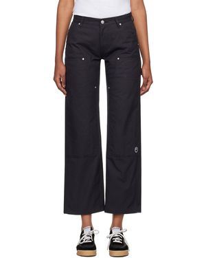 A Bathing Ape Pantalon Noir À Écusson À Logo