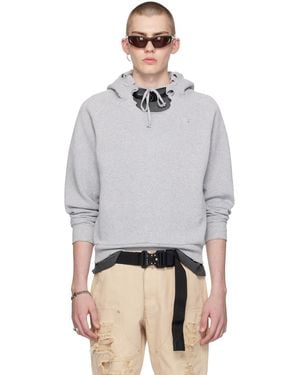 1017 ALYX 9SM グレー ディストレス フーディ