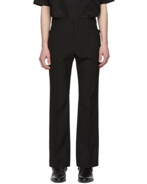 Saint Laurent Black Wool Flare Trousers