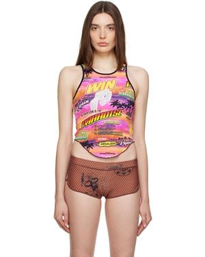 Miaou Multicolour Jinx Tank Top - Red