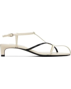 Jil Sander Off- Cage Low Heeled Sandals - Black