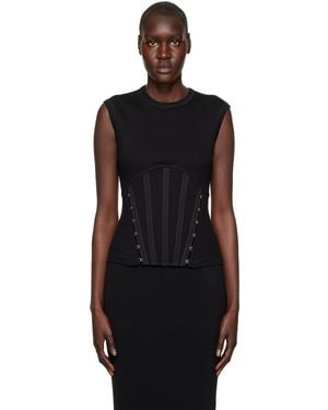 Dion Lee Split Hem Tank Top - Black