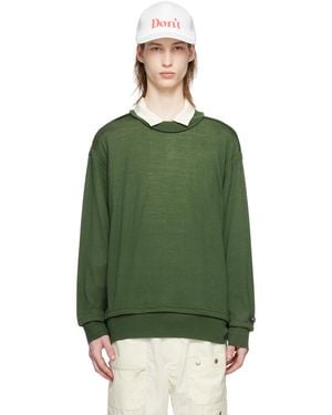 Undercover Exposed Seam Sweater - Green