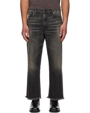 R13 Washed Boyfriend Jeans - Black