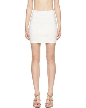 Dion Lee Off- Contour Stitch Miniskirt - White