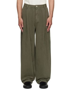 LE17SEPTEMBRE One Tuck Wide Jeans - Green