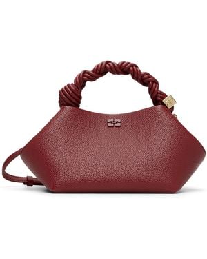 Ganni Grained Small Bou Bag - Red