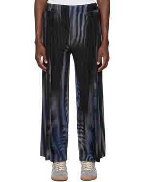 Homme Plissé Issey Miyake Blend Of Lights Trousers - Black