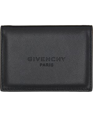 Givenchy Antigona Stamped Flap Card Holder - Black
