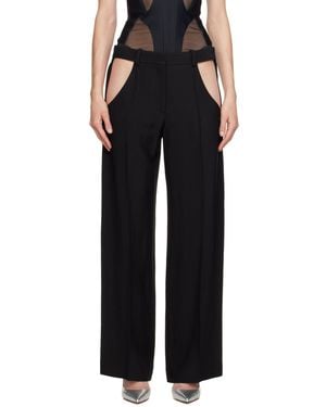 Mugler Black Cutout Trousers