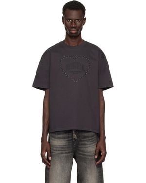 Ganni Heavy Cotton Drop Shoulder Heart T-shirt in White for