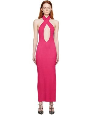 MISBHV Pink Cutout Maxi Dress - Red
