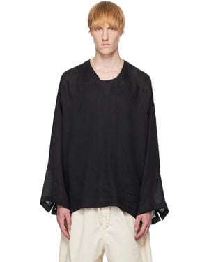 Jan Jan Van Essche Fine Cavalry Twill Tunic#38 Shirt - Black