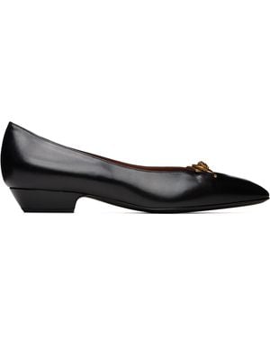 Versace Chaussures À Talon De Style Ballerines Noires