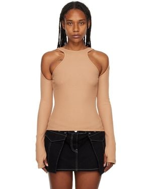 Dion Lee Tan Shift Loop Long Sleeve T-Shirt - Black