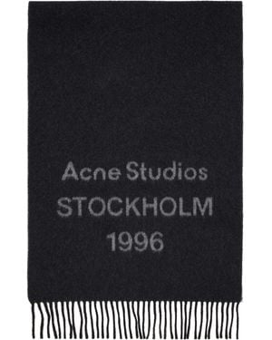 Acne Studios Logo Scarf - Black