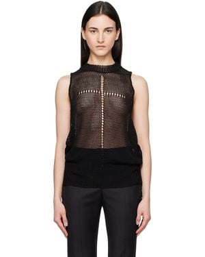MATIERES FECALES Rivage Knit Tank Top - Black