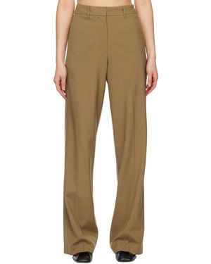 ARCH THE Simple Line Trousers - Natural