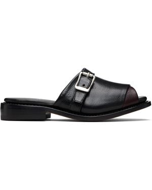 Our Legacy Burgundy Ginza Sandals - Black