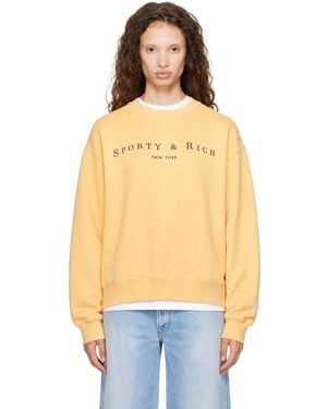 Sporty & Rich Title Embroidered Crewneck Sweatshirt - Multicolour