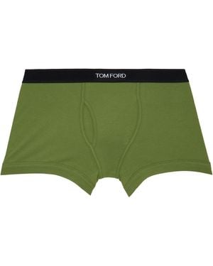 Tom Ford Cotton Boxer Briefs - Green