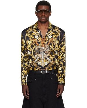 Lu'u Dan Chemise Ajustée Noir Et Doré