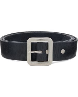 RRL Hand-Burnished Leather Belt - Black