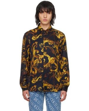 Versace Jeans Couture Watercolor Couture シャツ - ブラック