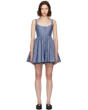 Alaïa Chambray Skater Minidress - Black