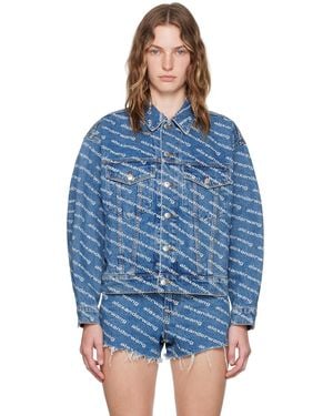 Alexander Wang ブルー Game ロゴ デニムジャケット