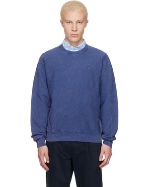 Noah Salt Wash Classic Crewneck Sweatshirt - Blue