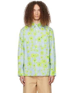 Marni ブルー フローラル シャツ - グリーン