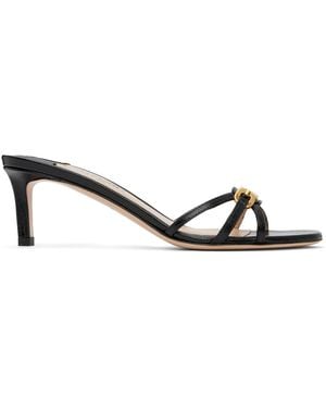 Tom Ford Black Stamped Lizard Whitney Mules