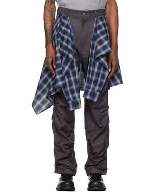 we11done Shirt Wrapped Trousers - Blue
