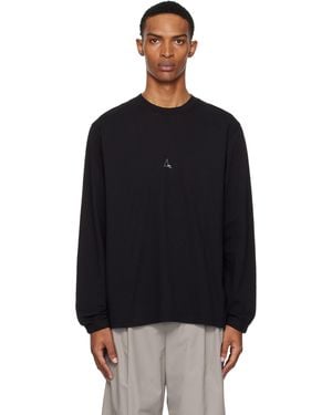 Roa ブラック ロゴ 長袖Tシャツ