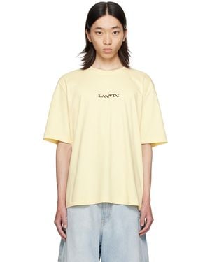 Lanvin ロゴ刺繍 クラシック Tシャツ - ナチュラル