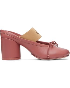 MM6 by Maison Margiela Anatomic Numeric Mule Heels - Pink