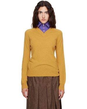 MM6 by Maison Margiela Layered Neckline Sweater - Orange