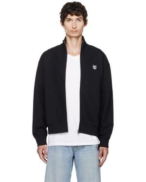 Maison Kitsuné Fox Head Zipped Comfort Sweatshirt - Black
