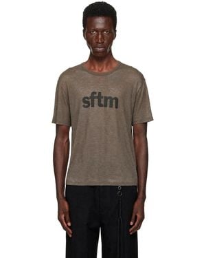 Song For The Mute Taupe 'Sftm' Vintage T-Shirt - Brown