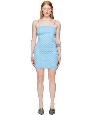 MISBHV Ssense Exclusive Monogram Minidress - Blue