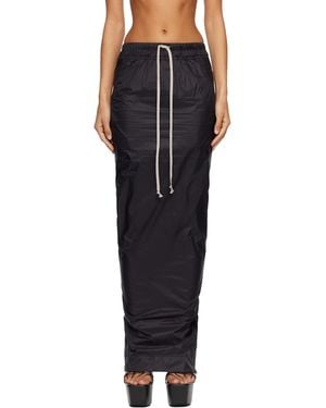 Rick Owens Concordians Pull On Pillar Maxi Skirt - Black